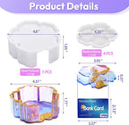 HeyClear 5Pcs Coaster Silicone Resin Molds, Flower Coaster Epoxy Resin Molds - Image 5