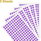 HARFINGTON 5 Sheet/800pcs Rhinestone Adhesive Stickers Self Adhesive Acrylic - Image 3