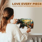 Forest Bear Puzzles Adults Gifts Wooden 150 Pieces 13.4 * 7.8in - Image 6