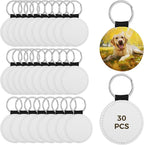 Homaisson Sublimation Keychain Blanks, Double-Sided PU Leather Keychains by Homaisson