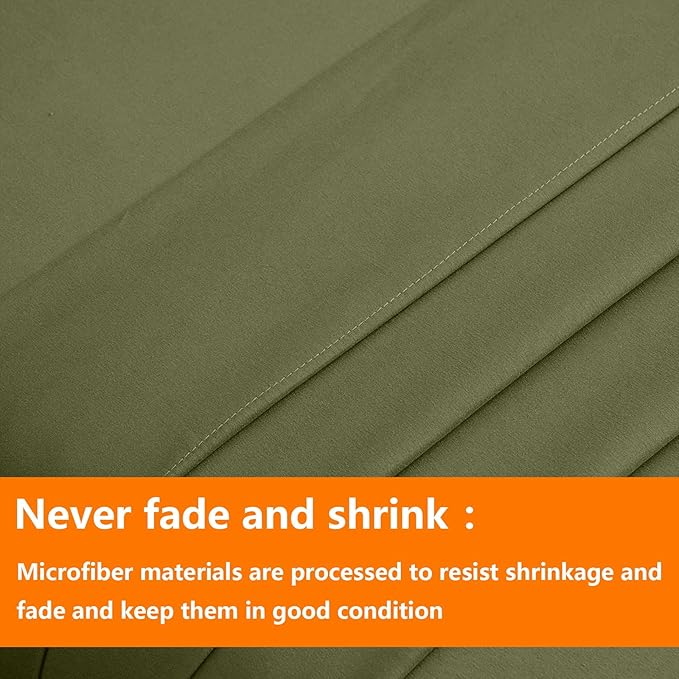 TAIMIT Olive Green Full Size Comforter Set - Image 7