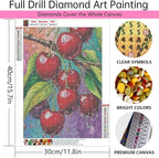 VICESESE Red Cherries with Water Drops Diamond Painting Kits - Image 4