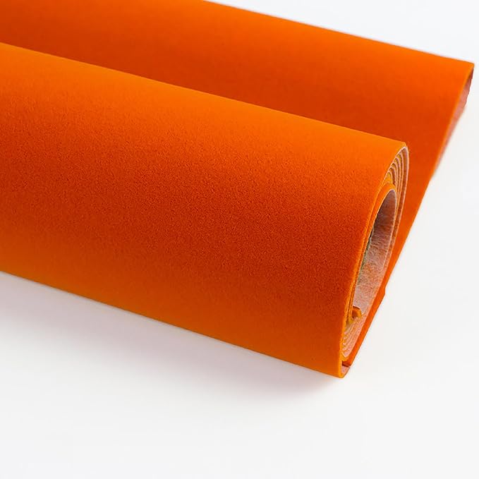 Orange Large Size Self Adhesive Soft Velvet Drawer Liner DIY Fabric Felt Liner - Image 4