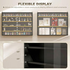 HOMCOM 5-Tier Display Cabinet, Glass Door Cabinet - Image 4