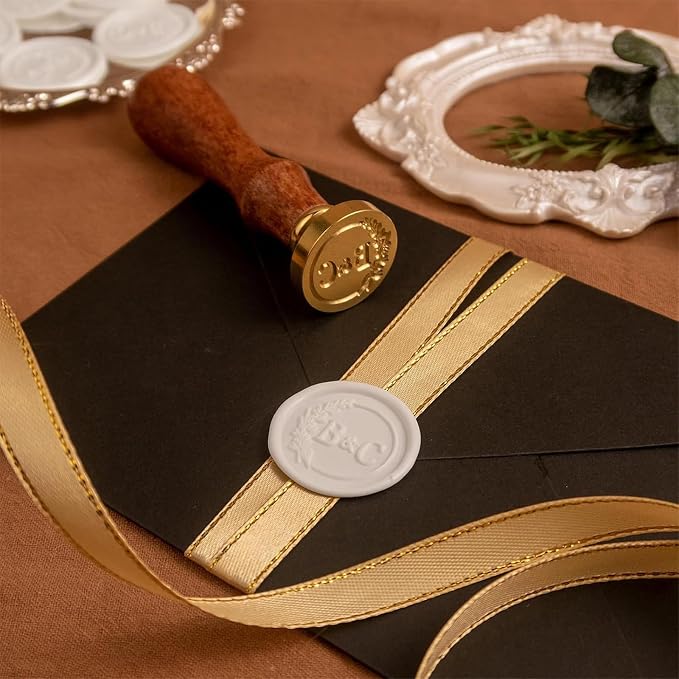 KAINSY Custom Wax Seal Stamp, Personalized Name Logo Sealing Stamp, Brass Wax - Image 5