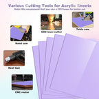 Adrattnay Purple Acrylic Sheets 1/8 Thick, Opaque Acrylic Sheets Acrylic Panel - Image 5