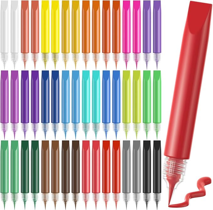 72 Pcs Suncatcher Paint Pens, Stained Glass Sun Catcher Pens 24 Colors 10ML Each by Unknown