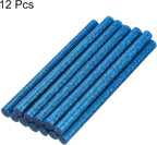 uxcell Mini Hot Glue Sticks for Glue Gun 7mm x 100mm Glitter Bright Blue 12pcs - Image 3