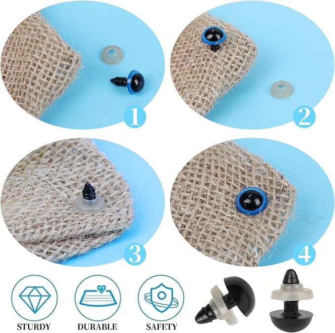 100PCS 6mm-12mm Solid Black Eyes - Image 4