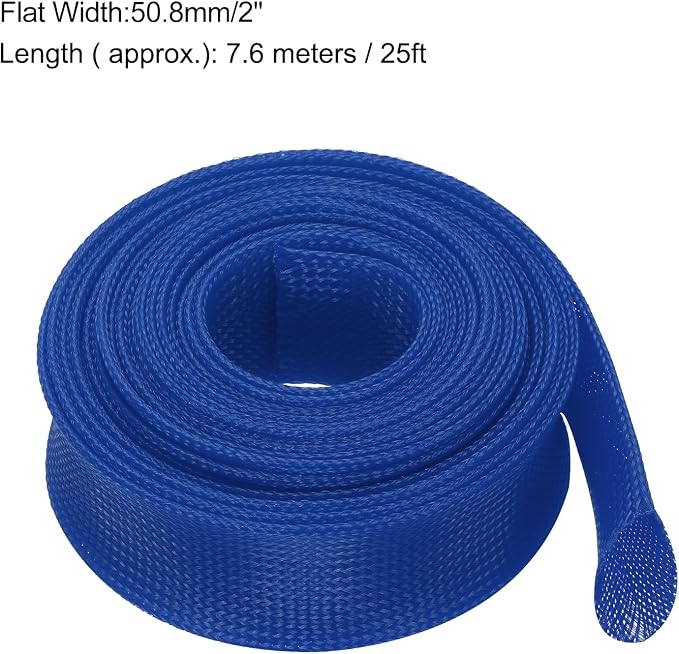 uxcell Expandable Sleeving, 2-inch 25ft Cable Sleeve - Image 3