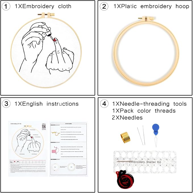 Crafmanoe Hand Embroidery Starter Kit - Image 2