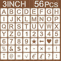 Augshy 3 Inch Letter Stencils Symbol, Rock Chalkboard, Signage DIY School Art by Augshy