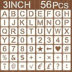 Augshy 3 Inch Letter Stencils Symbol, Rock Chalkboard, Signage DIY School Art by Augshy