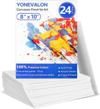 Canvas for Painting 8x10 inch, 24 Pack Painting Canvas Boards for Novices & by YONEVALON