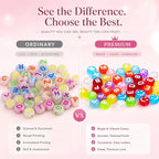 1400 PCS 4x7mm Round Alphabet Letter Beads - Image 2