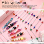 Tondiamo 24 Pcs Beadable Keychain Bars Bulk Blank DIY Metal Beaded Keychain - Image 2