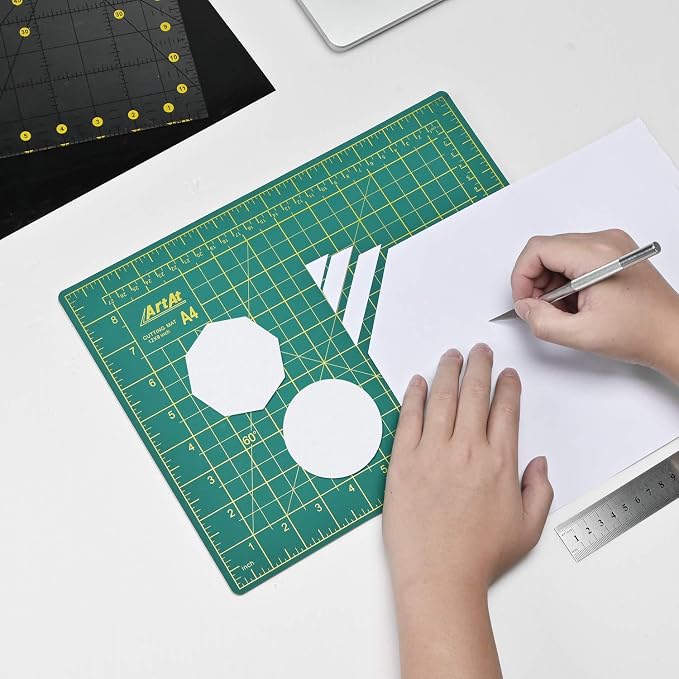 ArtAt Self Healing Cutting Mat: 9"x12" Non-Slip PVC Double Sided 5-Ply A4 Art - Image 2