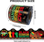 69 Feet Black History Month Bulletin Board Scalloped Kente Borders Classroom - Image 2