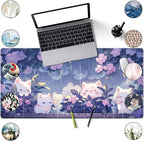 Kawaii Cat Desk Mat XXL Extended Purple Gaming Mouse Pad Large Mousepad - Image 8