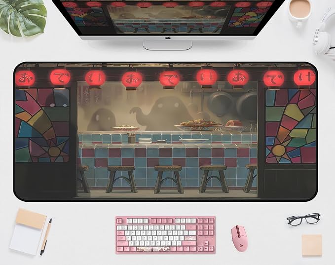 Japanese Anime Desk Pad, Long Keyboard Mat, Computer Pad, Wireless Mouse Mat by Unknown