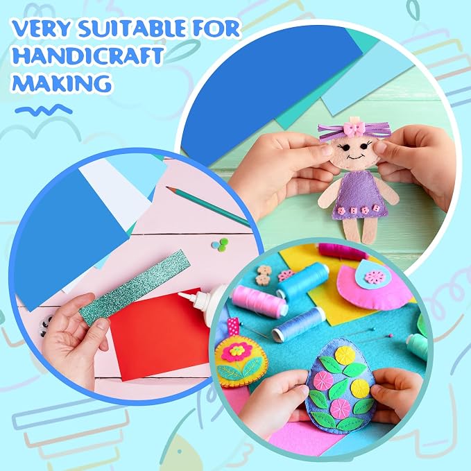 Feifeiya 48 Pcs Blue Foam Sheets 8 x 12 Inch, 36 Regular EVA Foam Sheets 12 - Image 6