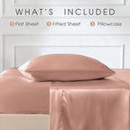 FreshCulture Satin Sheets Twin Size Bed Set - Image 3