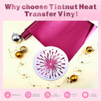 Tintnut Red Purple Holographic HTV Vinyl Roll, easy cut & weed, stretch washable - Image 3