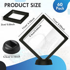 60 Pcs 3D Floating Display Case PE Film Jewelry Storage Box Coins Display Frame - Image 3