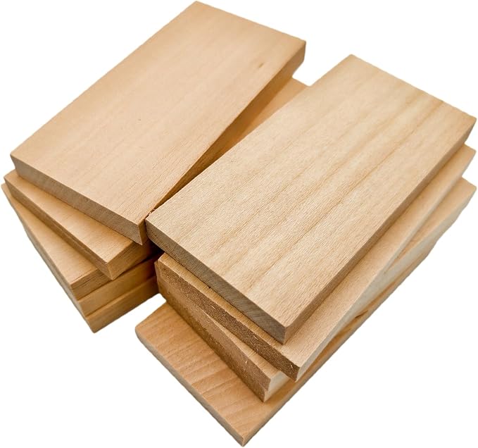 10PCS Unfinished Basswood Blocks by Unknown