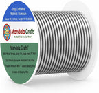 Mandala Crafts 16 Gauge Gray Anodized Aluminum Craft Wire, 100 FT | Colored by MandalaCrafts