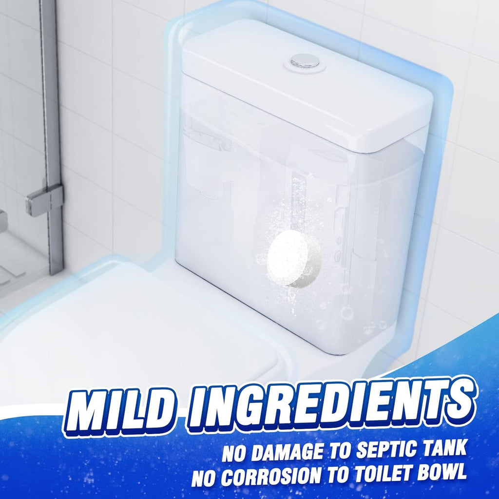 Vacplus Toilet Bowl Cleaners - 6 PACK, Household Toilet Cleaner, Automatic Toilet Bowl Cleaners with Bleach, Sustained-Release Toilet Tank Cleaners for Deodorizing and Descaling, 1.76 Ounces Each