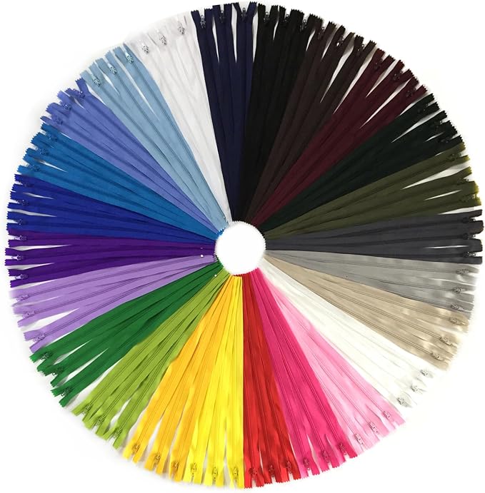 Zippers, DOITEM 72 pcs 40cm/16 Inch Multicolor Nylon Coil Zippers by DOITEM