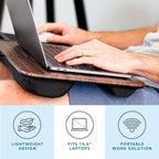 LAPGEAR Home Office Lap Desk – Espresso Woodgrain, Fits 15.6” Laptops - Image 2