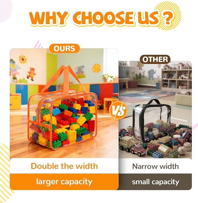 8 Packs Widen X-Large Toy Storage Bags 12.6×9.25×6.9In - Image 4