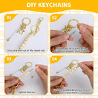 24Pcs Beadable Keychain Bars Bead Keychain Making Kit Blank Keychains Beaded - Image 4