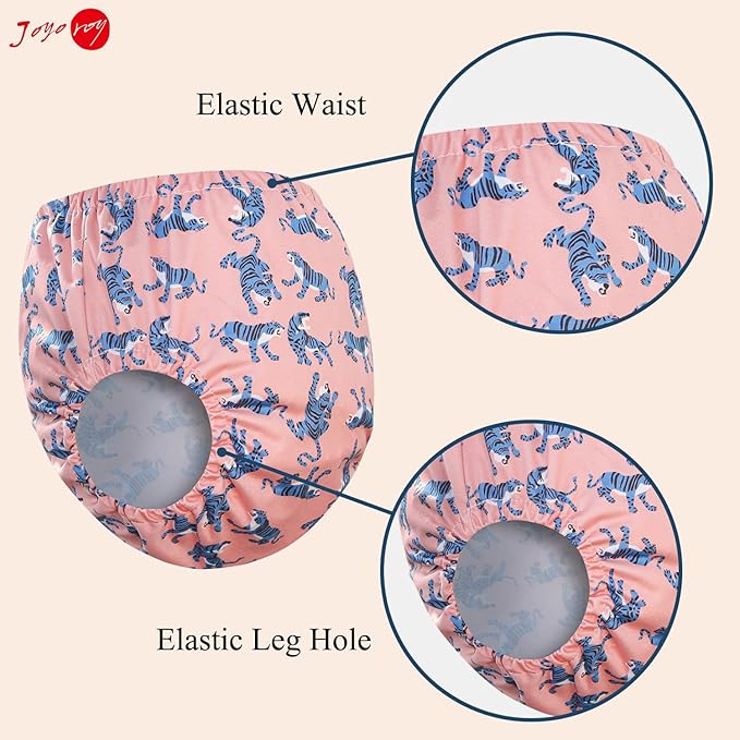 Joyo roy 6Pcs Waterproof Cloth Diaper Cover Reusable Plastic Training Pants for Toddlers Diaper Covers for Baby Girls Leak Proof Rubber Underwear for Potty Training Plastic Underwear for Toddlers 1T