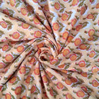 E-Tailor® Indian Ethnic 100% Cotton Voile Running Hand Block Print Natural by E-Tailor