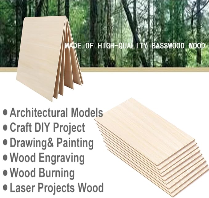 15 Pack 12"x18"x1/16 Basswood Sheets - Image 2