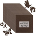 40 Pcs Stiff Felt Fabric Sheet for Crafts, 1mm Thick and 12”x12”Brown Felt by Tiparts