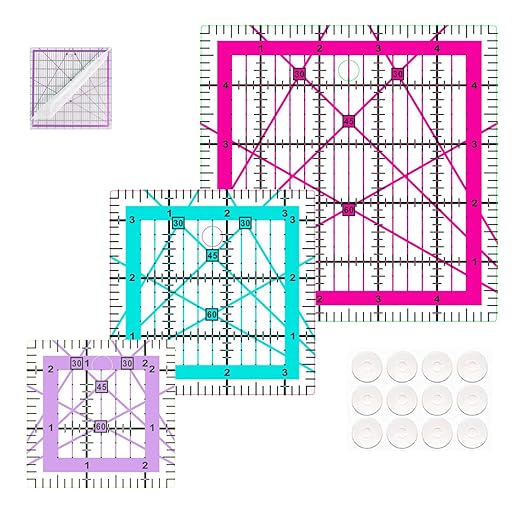 Quilting Rulers, 3 Quilting Square Ruler Quilting Templates, Quilting Rulers by ZICALSO