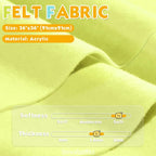 Soft Yellow 36" X 36" Felt Fabric Sheet - Image 2