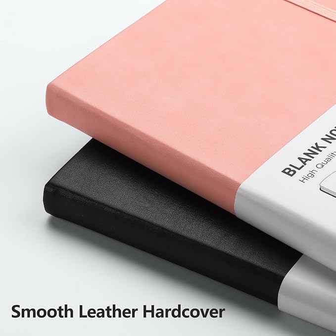 RETTACY Blank Journal Notebook, 192 Pages, A5 Medium Size | Leather Hardcover - Image 4