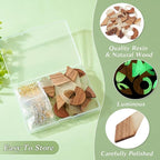FASHEWELRY Glow in The Dark Resin Wood Earrings Charms Geometry Luminous Wooden - Image 5