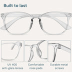 Gaoye Gray Blue Light Glasses for Computer & Gaming - Image 6