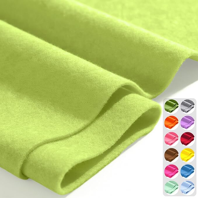Olive Moss 36" X 36" Felt Fabric Sheet by Luceinvita