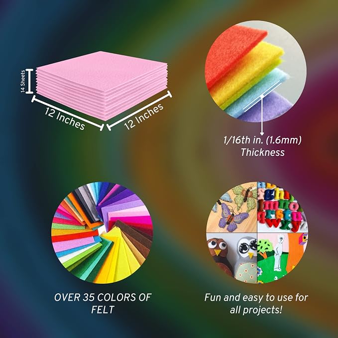 FabricLA Acrylic Felt Sheets for Crafts - Image 3