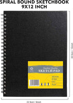 CONDA 9"x12" Double-Sided Hardbound Sketchbook, 60 Sheets, Heavyweight - Image 2