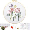 Easy Flower Embroidery Kits for Beginners Adults, Minimalism Embroidery Starter by Unknown