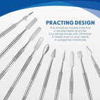 Honoson 5 Pcs Miniature Sculpting Tools Set Mini Stainless Steel Double-Headed - Image 4