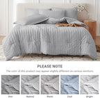 MUXHOMO 7 Pieces Full Comforter Set, Seersucker Bed in a Bag Full Size - Image 5